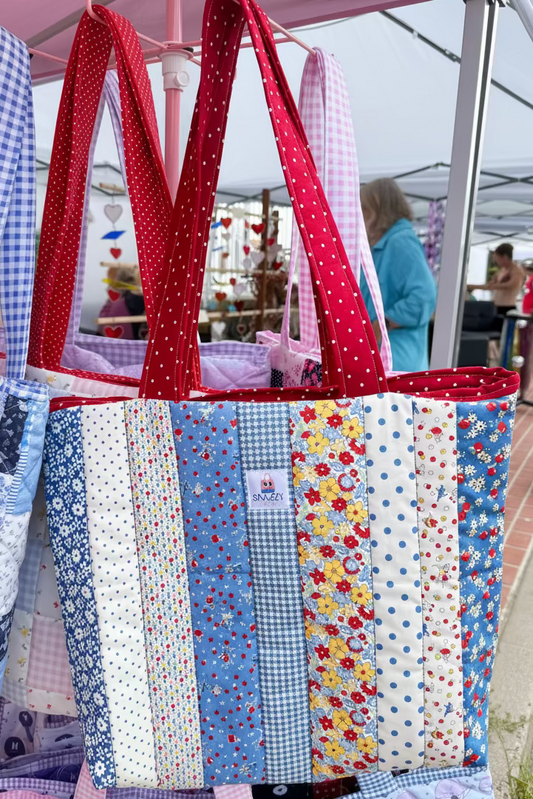 Calista Quilted Patchwork Tote Bag