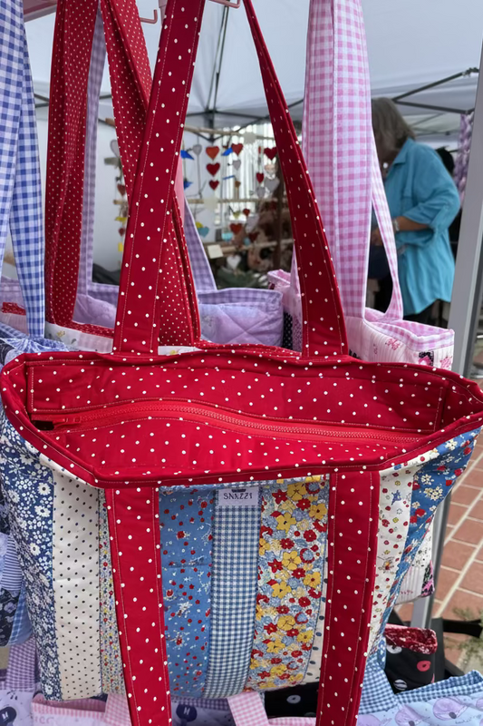 Calista Quilted Patchwork Tote Bag