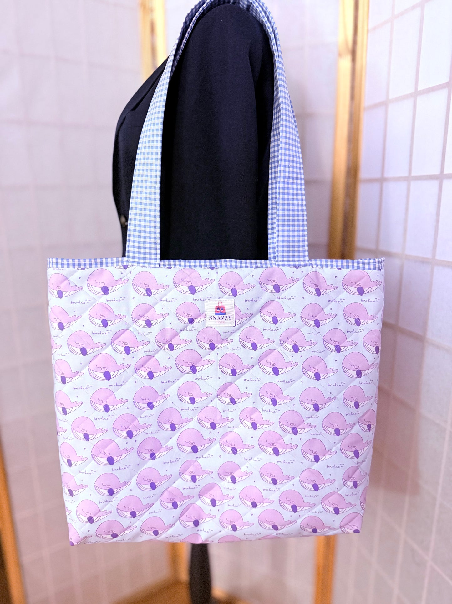 Borahae Whale Tote Bag